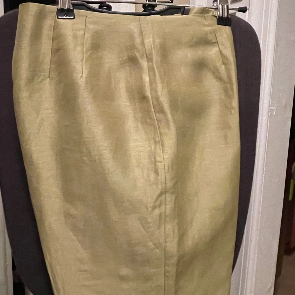 Sigrid Olsen Chartreuse Silk Linen Pantsuit Set Extra Small/4P Pristine 🌴 ✨✨ - Picture 3 of 16